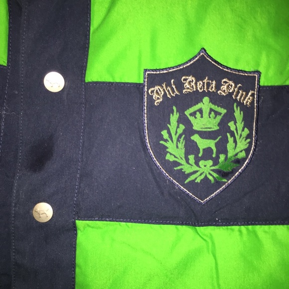 EUC Reversible PINK down navy and green vest Sz. M - Picture 2 of 8